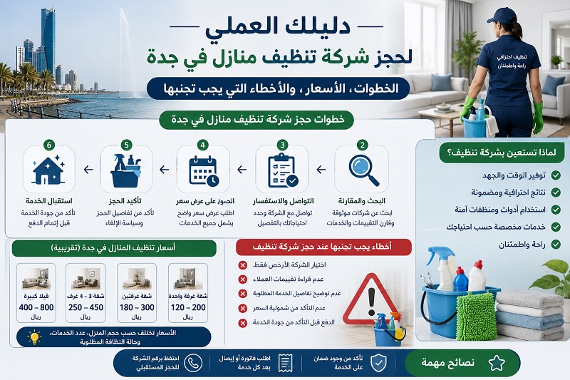 دليلك العملي لحجز شركة تنظيف منازل في جدة